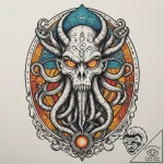 Nyarlathotep, tattoo flash sheet design, old… – tattoo sketch (№1754762432_0, 09.08.2025 18:00) — tattoovalue.net