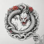 Tattoo design a circle enclosing a celestial… – tattoo sketch (№1754764028_0, 09.08.2025 18:27) — tattoovalue.net