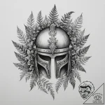 A tattoo design of a slavic warrior’s helmet… – tattoo sketch (№1754764428_0, 09.08.2025 18:33) — tattoovalue.net