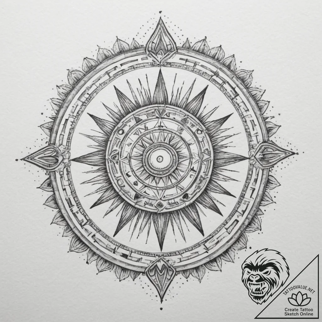 Tattoo design a zodiac symbol with a hidden '... - tattoo sketch (№1754764625_0, 09.08.2025 18:37) — tattoovalue.net
