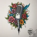 Tattoo sketch a microphone on one, a speaker… – tattoo sketch (№1754768058_0, 09.08.2025 19:34) — tattoovalue.net