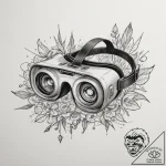 Tattoo sketch a virtual reality headset with… – tattoo sketch (№1754770065_0, 09.08.2025 20:07) — tattoovalue.net