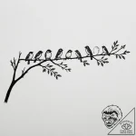 Tattoo sketch a family of birds perched on a… – tattoo sketch (№1754770467_0, 09.08.2025 20:14) — tattoovalue.net