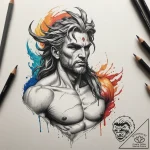 Prometheus bound, tattoo drawing outline, rea… – tattoo sketch (№1754771875_0, 09.08.2025 20:37) — tattoovalue.net