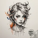 Tattoo design a glitching character sprite ab… – tattoo sketch (№1754772077_0, 09.08.2025 20:41) — tattoovalue.net