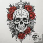 Circuit board pattern, concept art for tattoo… – tattoo sketch (№1754773074_0, 09.08.2025 20:57) — tattoovalue.net