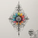 Pine, tattoo sketch design, vibrant colors, f… – tattoo sketch (№1754774678_0, 09.08.2025 21:24) — tattoovalue.net
