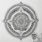 Tattoo design a labyrinth with a clear path l… – tattoo sketch (№1754775473_0, 09.08.2025 21:37) — tattoovalue.net