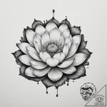 Tattoo design a sturdy and beautiful lotus fl… – tattoo sketch (№1754776482_0, 09.08.2025 21:54) — tattoovalue.net
