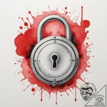 Tattoo design a stylized lock with no visible… – tattoo sketch (№1754778498_0, 09.08.2025 22:28) — tattoovalue.net