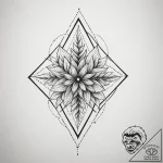 Tattoo sketch: a geometric pattern resembling… – tattoo sketch (№1754778903_0, 09.08.2025 22:35) — tattoovalue.net