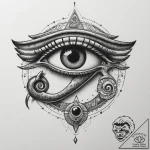 The eye of horus (is there as eye of ra, slig… – tattoo sketch (№1754779706_0, 09.08.2025 22:48) — tattoovalue.net