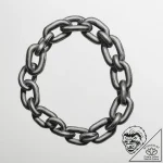 Tattoo design a heavy chain, rusty and worn,… – tattoo sketch (№1754782516_0, 09.08.2025 23:35) — tattoovalue.net