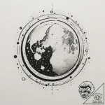 Tattoo sketch a small, elegant planet (e.g.,… – tattoo sketch (№1754783506_0, 09.08.2025 23:51) — tattoovalue.net