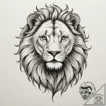 Lion, artistic tattoo sketch, sepia tone sket… – tattoo sketch (№1754784697_0, 10.08.2025 00:11) — tattoovalue.net