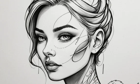 Tattoo sketch a subtle profile of a face in t... - tattoo sketch (№1754784895_0, 10.08.2025 00:14) — tattoovalue.net