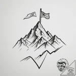 Tattoo sketch a mountain peak with a single,… – tattoo sketch (№1754785095_0, 10.08.2025 00:18) — tattoovalue.net