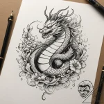 A close-up of a chess piece, the king, tipped… – tattoo sketch (№1754785691_0, 10.08.2025 00:28) — tattoovalue.net