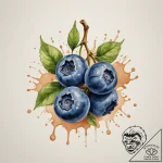 Blueberry, concept art for tattoo, soft whip… – tattoo sketch (№1754786091_0, 10.08.2025 00:34) — tattoovalue.net