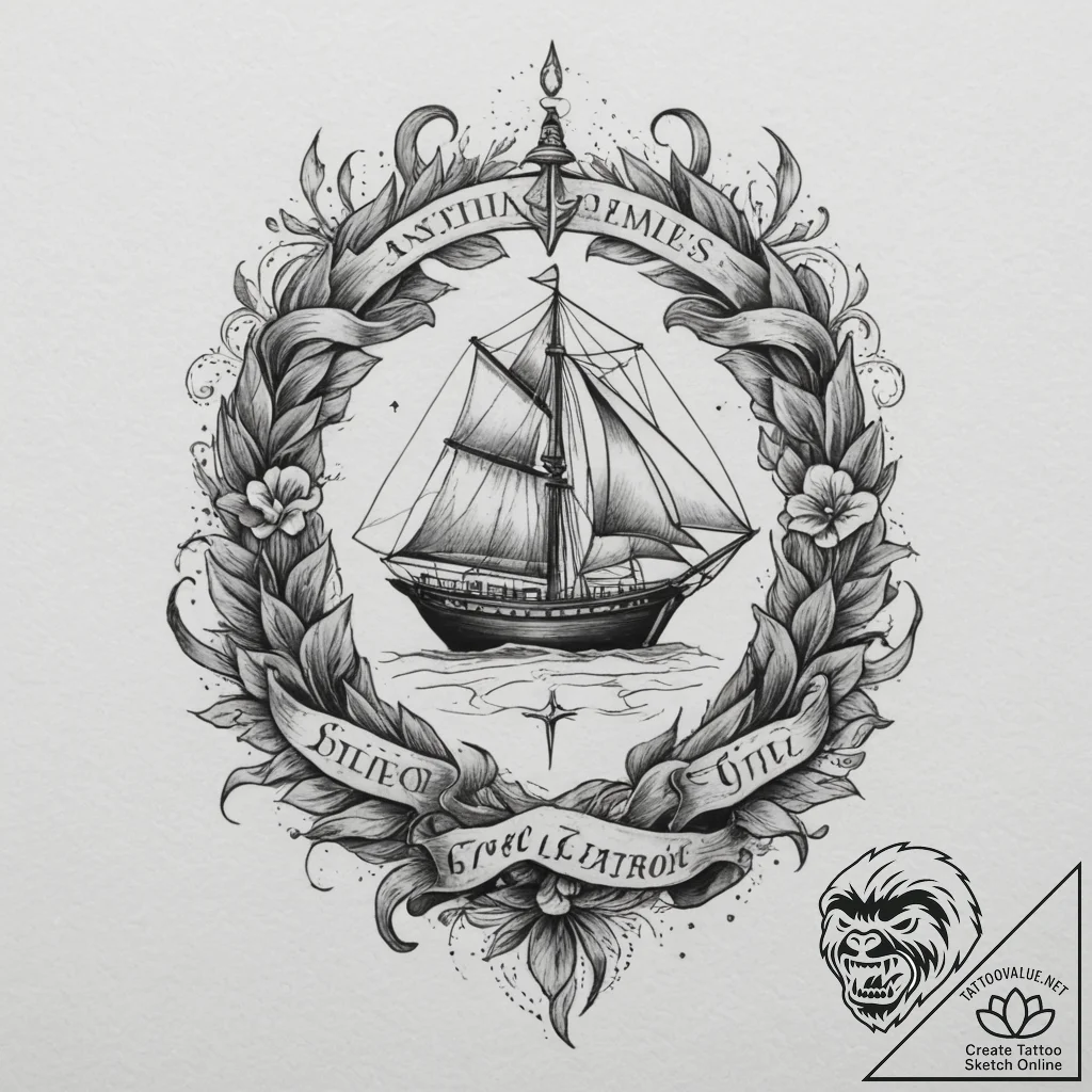 An old, forgotten love letter, written in cur... - tattoo sketch (№1754786685_0, 10.08.2025 00:44) — tattoovalue.net