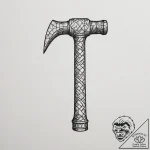 Tattoo design a powerful and simple hammer ou… – tattoo sketch (№1754788476_0, 10.08.2025 01:14) — tattoovalue.net