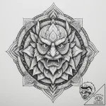 Tengu, concept art for tattoo, fine lines, de… – tattoo sketch (№1754789869_0, 10.08.2025 01:37) — tattoovalue.net