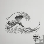 Tattoo sketch a simple, elegant wave, symboli… – tattoo sketch (№1754797652_0, 10.08.2025 03:47) — tattoovalue.net