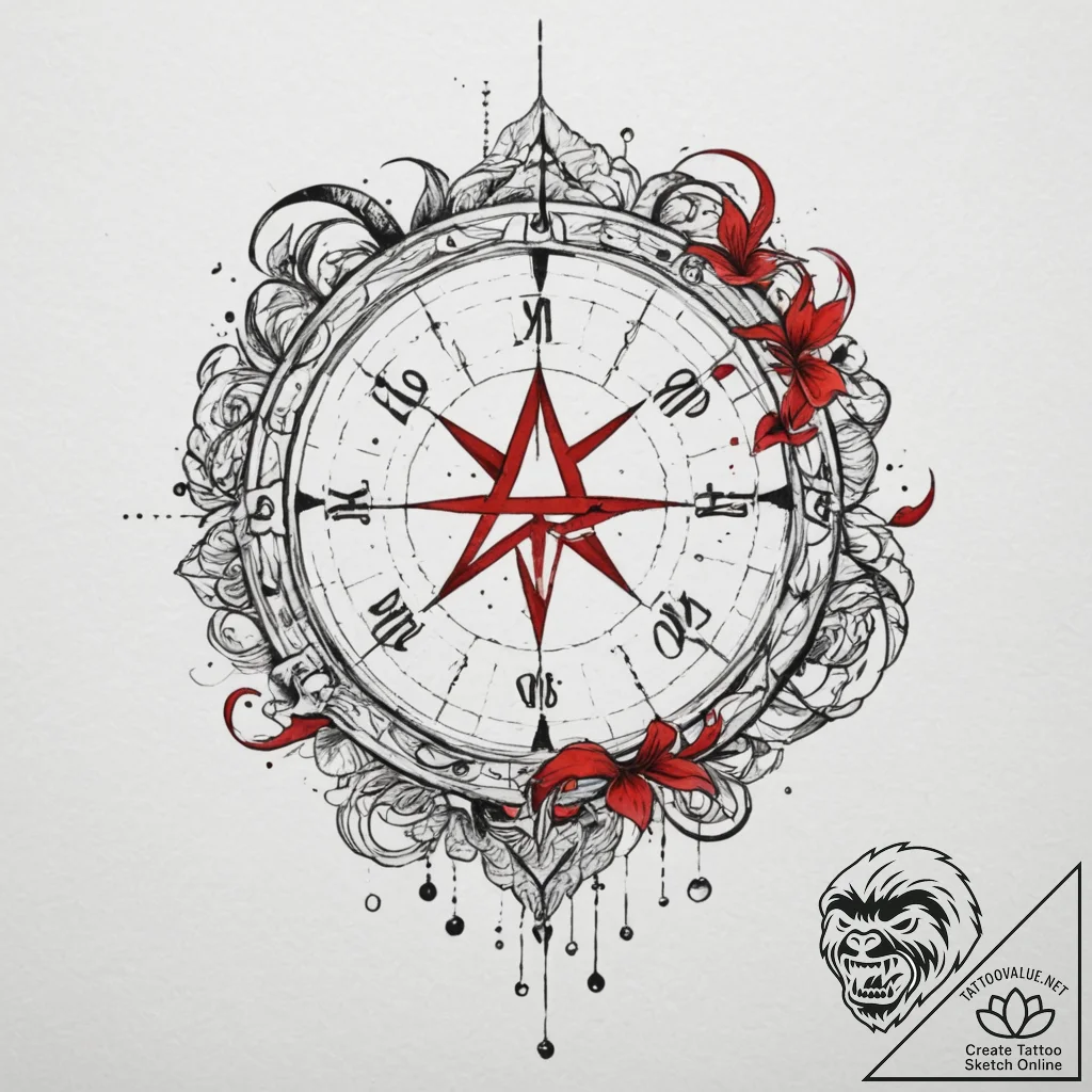 Tattoo design a minimalist zodiac symbol with... - tattoo sketch (№1754798444_0, 10.08.2025 04:00) — tattoovalue.net
