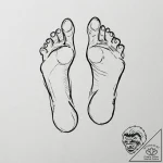 Tattoo design a stylized runner’s footprint o… – tattoo sketch (№1754799236_0, 10.08.2025 04:13) — tattoovalue.net