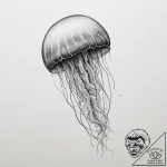 Jellyfish – tattoo sketch (№1754801217_0, 10.08.2025 04:46) — tattoovalue.net