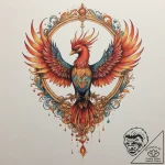 A neo-traditional tattoo design of the firebi… – tattoo sketch (№1754801415_0, 10.08.2025 04:50) — tattoovalue.net