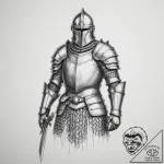 Tattoo sketch a detailed rendering of a knigh… – tattoo sketch (№1754801813_0, 10.08.2025 04:56) — tattoovalue.net