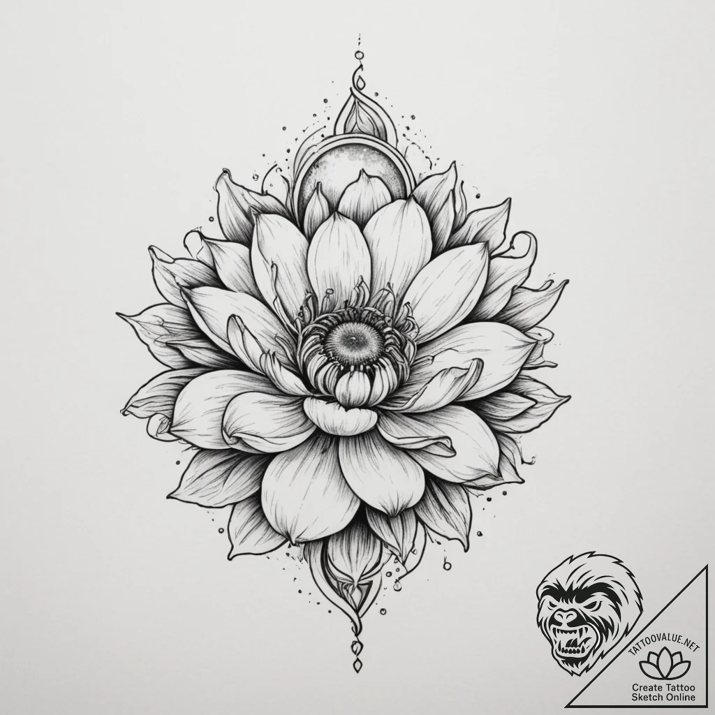Tattoo sketch a celestial body cracking open... - tattoo sketch (№1754802210_0, 10.08.2025 05:03) — tattoovalue.net