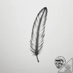 Feather – tattoo sketch (№1754803401_0, 10.08.2025 05:23) — tattoovalue.net