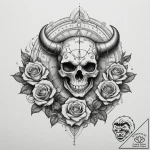 Tattoo design a dotwork pattern that subtly f… – tattoo sketch (№1754830625_0, 10.08.2025 12:57) — tattoovalue.net