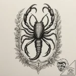 Tattoo design a scorpio scorpion with the “de… – tattoo sketch (№1754831230_0, 10.08.2025 13:07) — tattoovalue.net