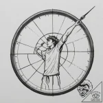 A person playing darts in a dimly lit pub., c… – tattoo sketch (№1754831433_0, 10.08.2025 13:10) — tattoovalue.net