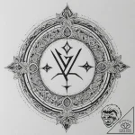 150. tattoo sketch: “veda” rune with ancient… – tattoo sketch (№1754832637_0, 10.08.2025 13:30) — tattoovalue.net
