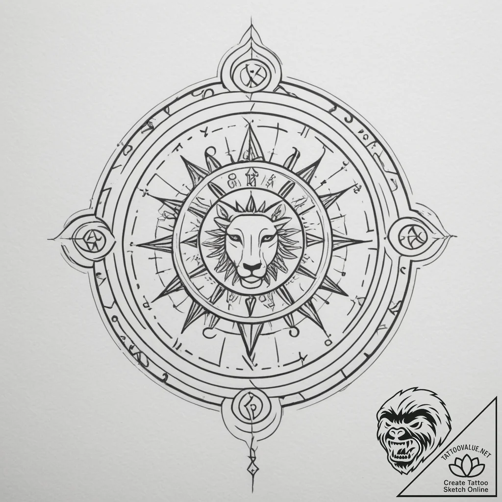 Tattoo design a line art tattoo where the neg... - tattoo sketch (№1754834835_0, 10.08.2025 14:07) — tattoovalue.net