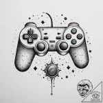 Tattoo design a game controller with a subtle… – tattoo sketch (№1754835635_0, 10.08.2025 14:20) — tattoovalue.net