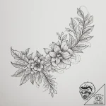 Tattoo design a delicate lace border with mic… – tattoo sketch (№1754836230_0, 10.08.2025 14:30) — tattoovalue.net