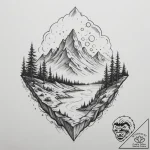 Tattoo sketch a glowing quest marker floating… – tattoo sketch (№1754836830_0, 10.08.2025 14:40) — tattoovalue.net