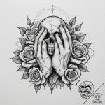 Praying hands, artistic tattoo sketch, chican… – tattoo sketch (№1754839445_0, 10.08.2025 15:24) — tattoovalue.net