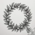 Tattoo design a strong, protective wreath mad… – tattoo sketch (№1754839645_0, 10.08.2025 15:27) — tattoovalue.net