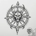 Tattoo sketch a zodiac symbol as a key to an… – tattoo sketch (№1754841050_0, 10.08.2025 15:50) — tattoovalue.net