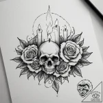 Tattoo sketch a single, flickering candle fla… – tattoo sketch (№1754842445_0, 10.08.2025 16:14) — tattoovalue.net