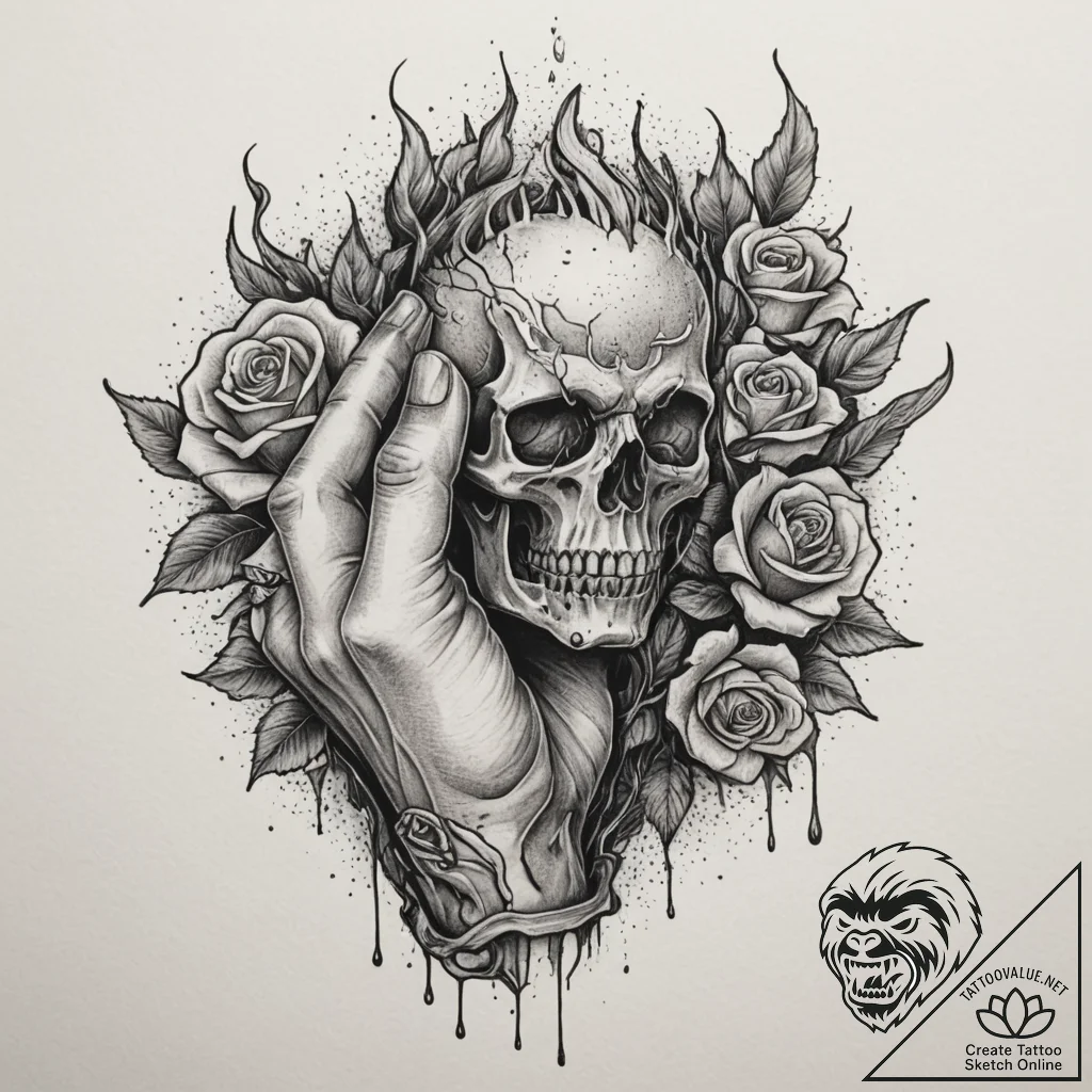 Tattoo sketch: a close-up of perun's hand, ho... - tattoo sketch (№1754842646_0, 10.08.2025 16:17) — tattoovalue.net