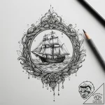 A macro shot of oil and water mixing, creatin… – tattoo sketch (№1754843844_0, 10.08.2025 16:37) — tattoovalue.net