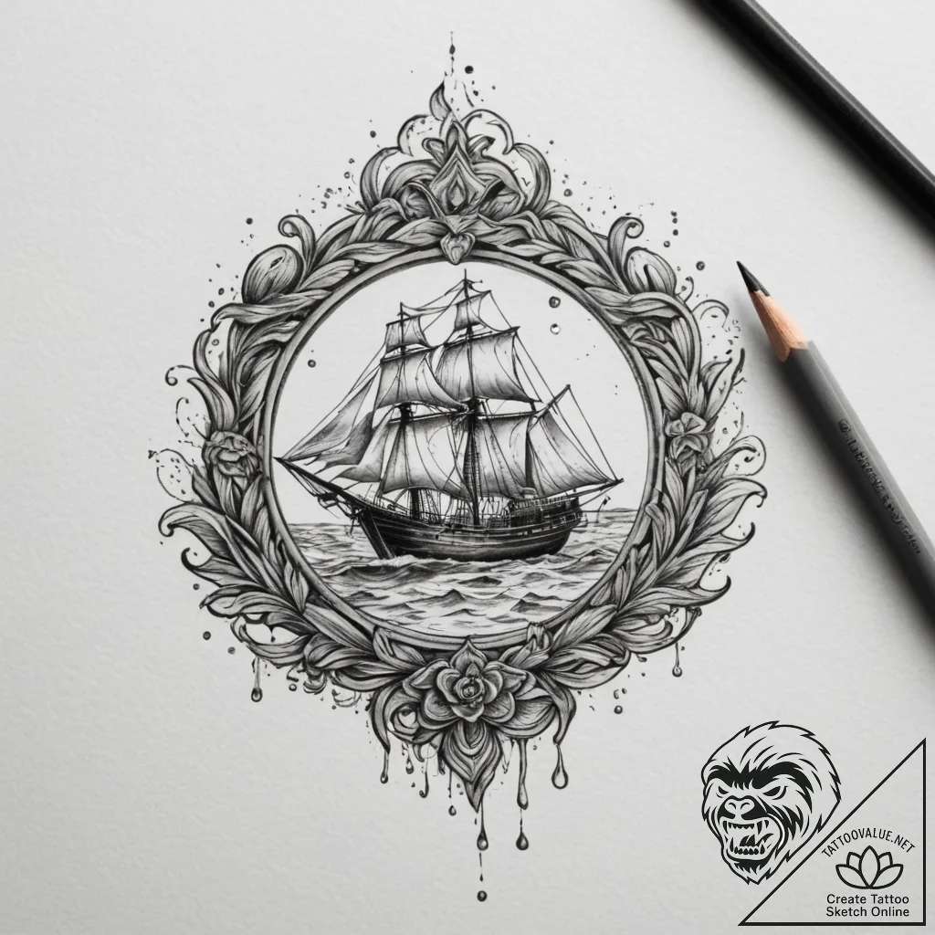 A macro shot of oil and water mixing, creatin... - tattoo sketch (№1754843844_0, 10.08.2025 16:37) — tattoovalue.net
