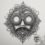 Steampunk goggles, tattoo flash sheet design,… – tattoo sketch (№1754845037_0, 10.08.2025 16:57) — tattoovalue.net